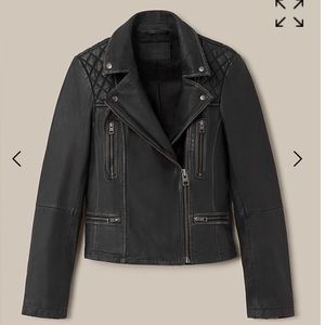 All Saints Cargo Leather Biker Jacket